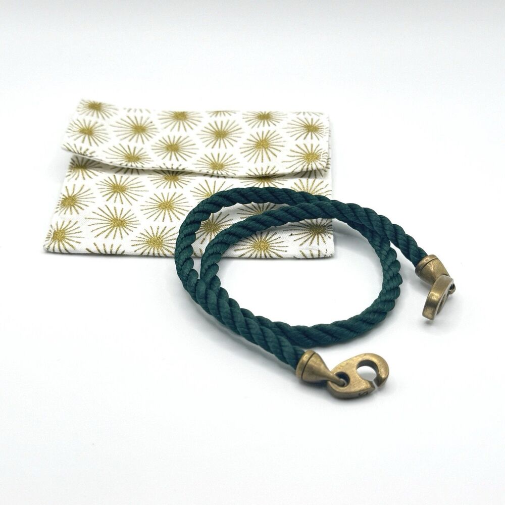 SAULT New England Journey Double Rope Bracelet in Evergreen Size Small